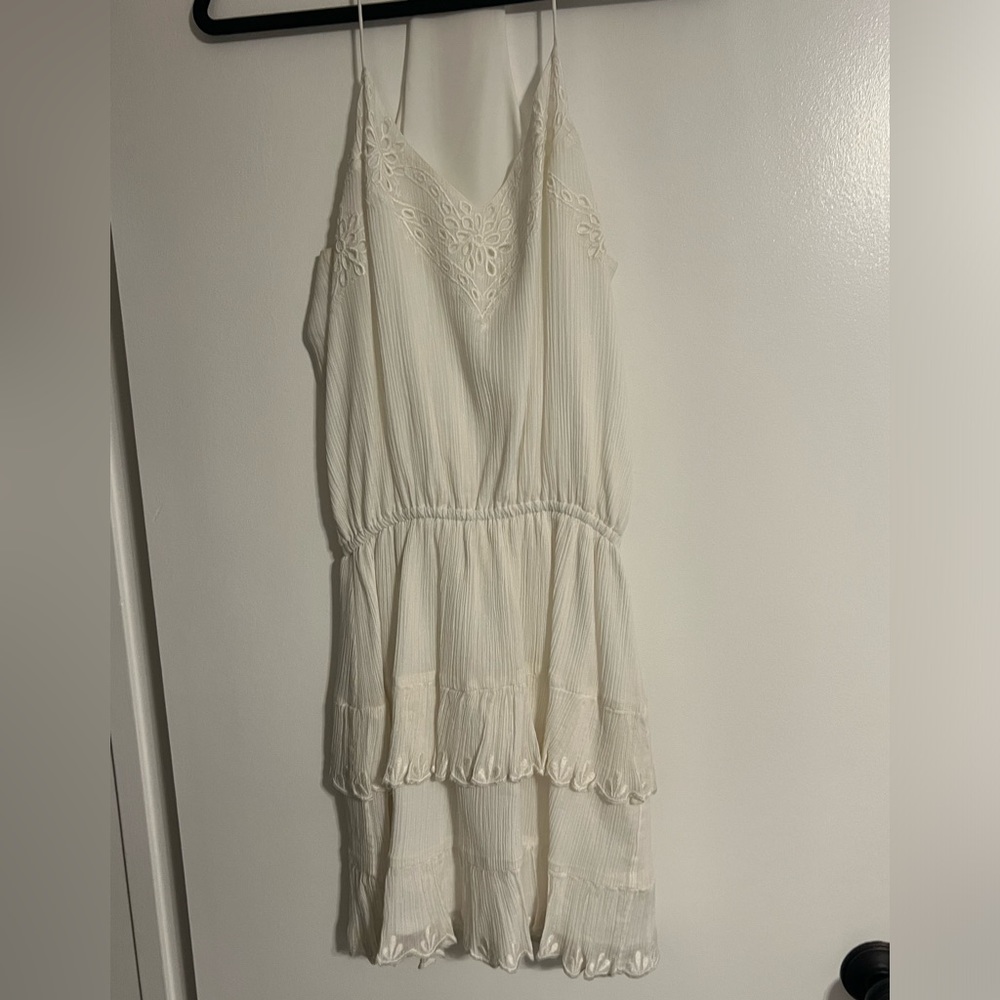 Embellished Mini Dress in White
